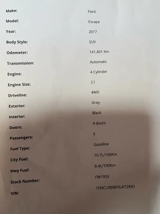 Ford Escape 2017 photo 2