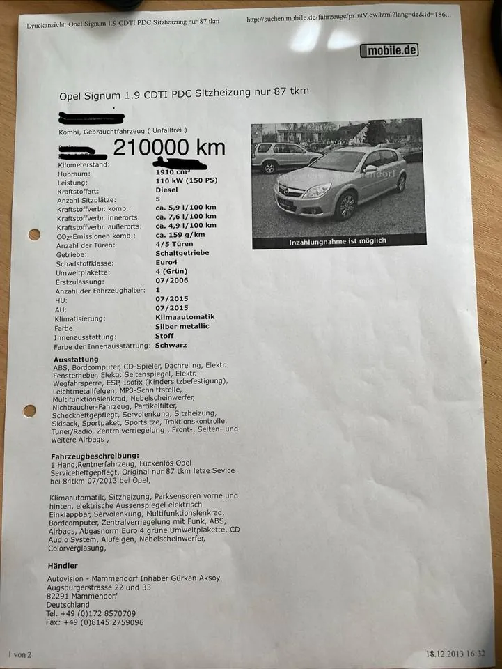 Opel Signum