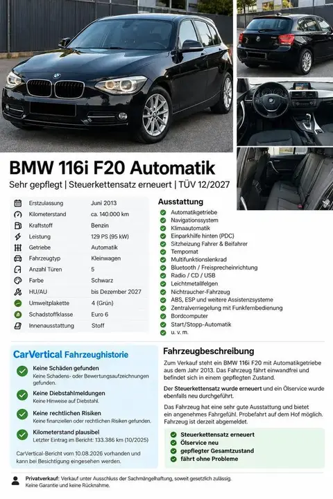 BMW 116I F20