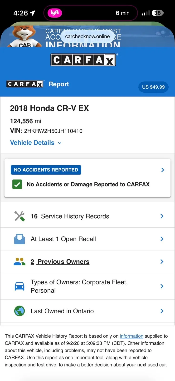 Honda Cr-V 2018 photo 2