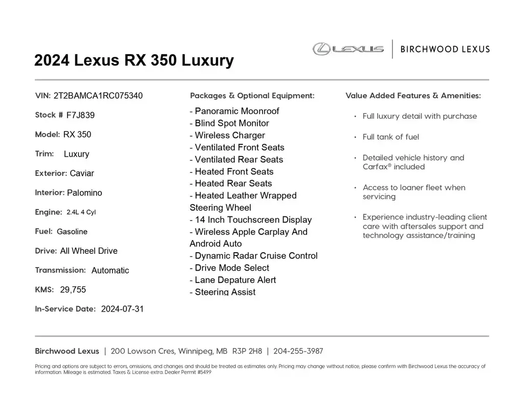 Lexus Rx 2024 photo 2