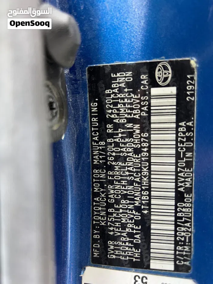 Toyota Camry 2019 photo 3