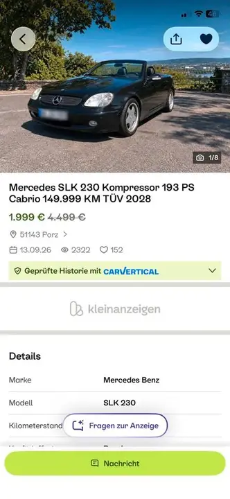 Mercedes-Benz Slk 230 Kompressor