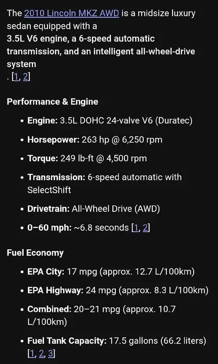 Lincoln Mkz 2010 photo 5