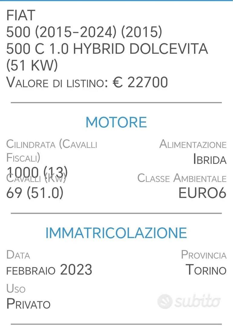 Fiat 500 2023 photo 2