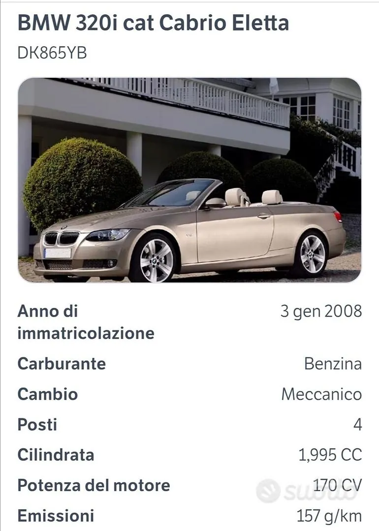 BMW 320I Cabrio