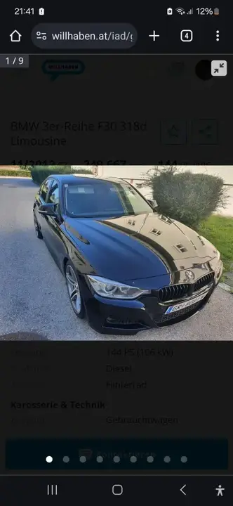 BMW 318D 2012 photo 3
