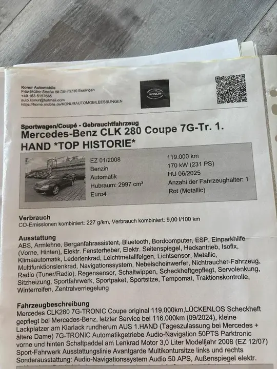 Mercedes-Benz Clk 280