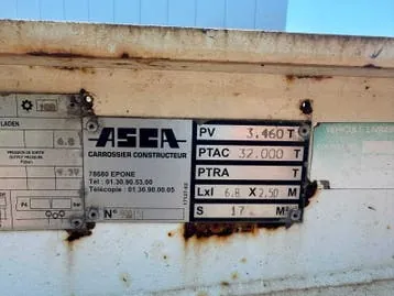 Asca 20-Foot Container Transport Semi-Trailer 1999 photo 3
