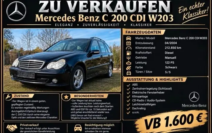 Mercedes-Benz C 200 Cdi