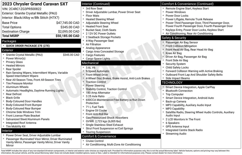 Chrysler Grand Caravan 2023 photo 2