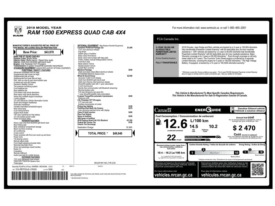 Ram 1500 2018 photo 2