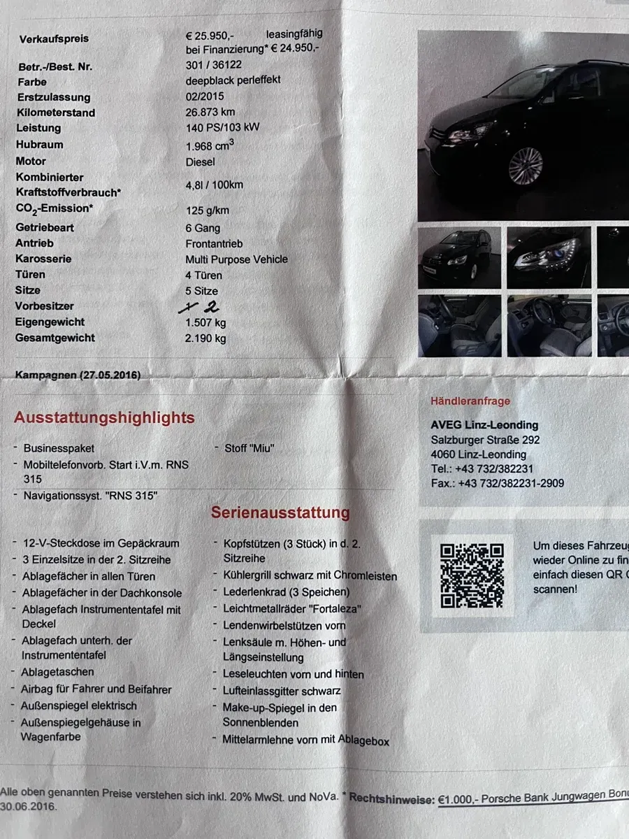 Volkswagen Touran 2015 photo 2