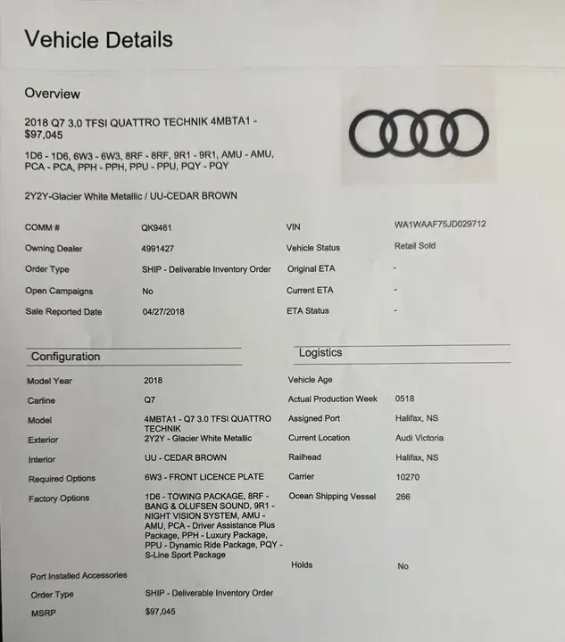 Audi Q7 2018 photo 4
