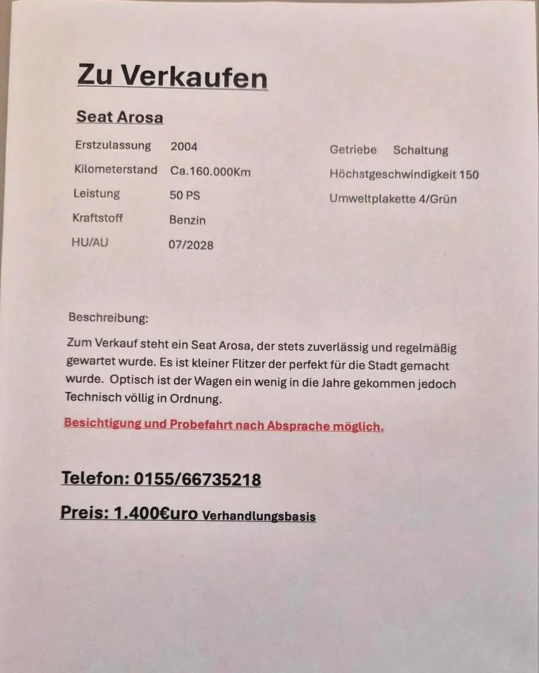 Seat Arosa