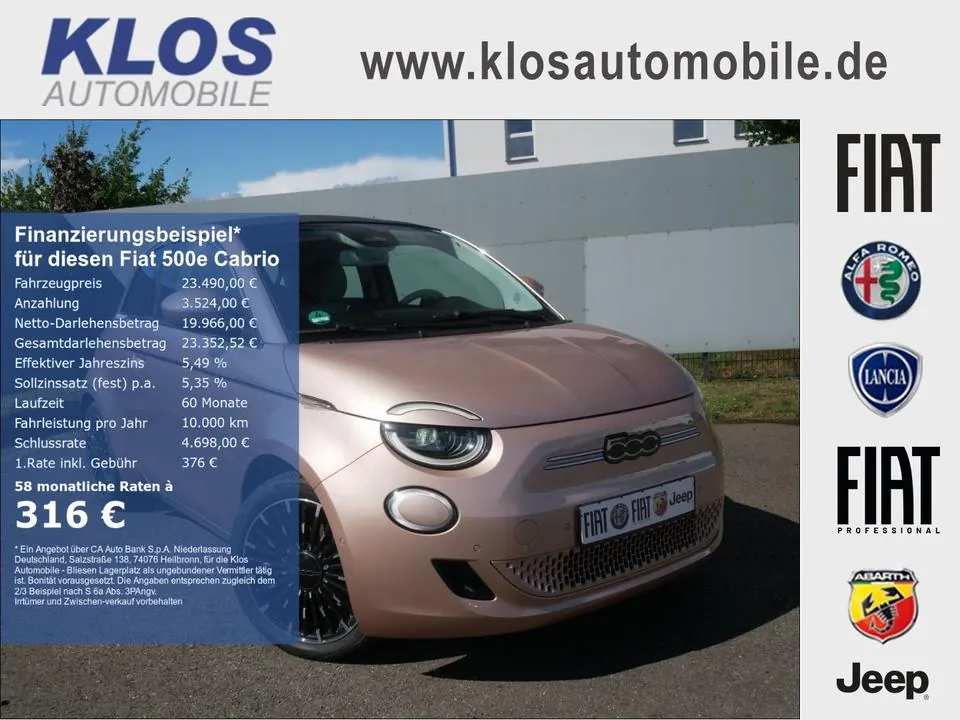 Fiat 500E Cabrio