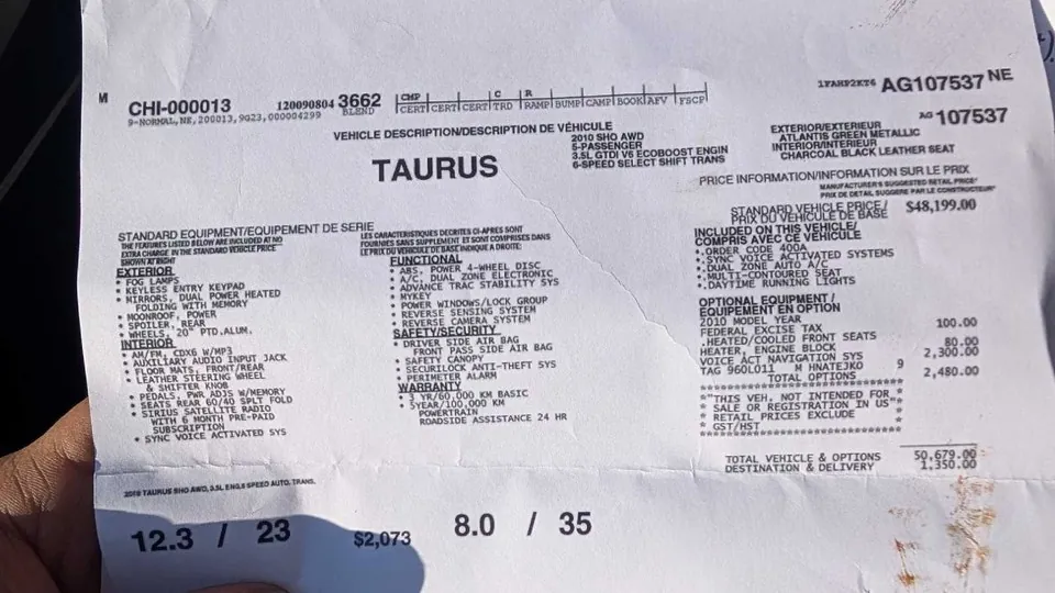 Ford Taurus 2010 photo 5