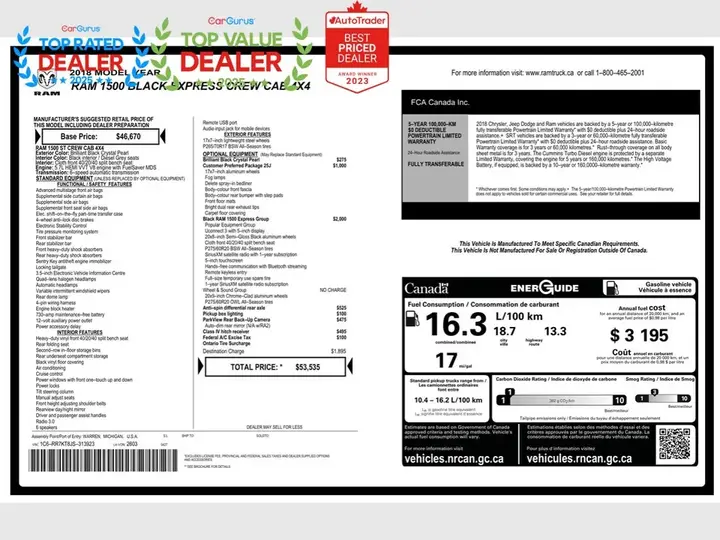 Ram 1500 2018 photo 3