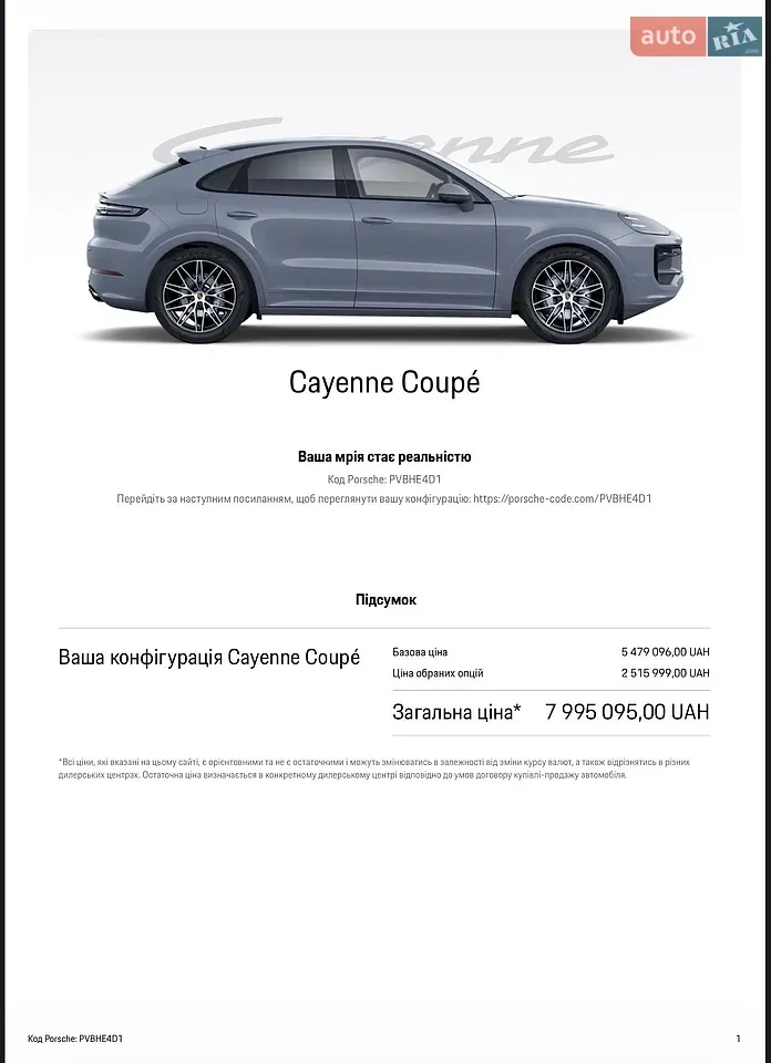 Porsche Cayenne Coupe
