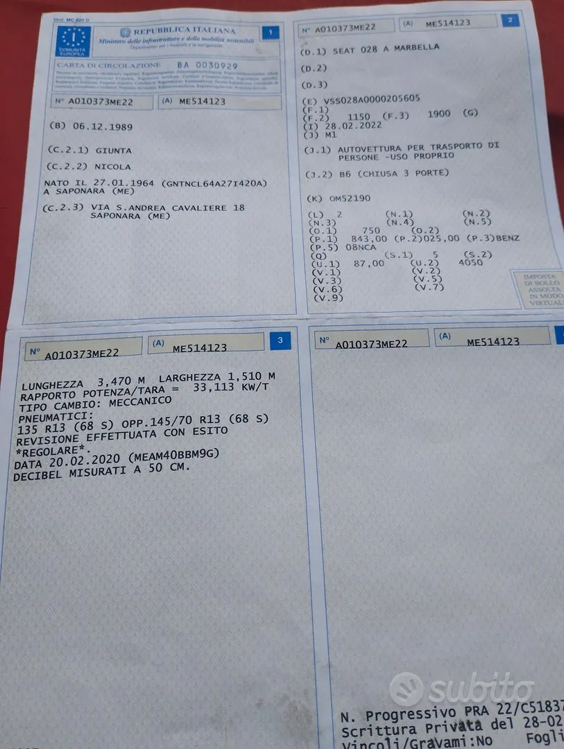 Seat Marbella 1989 photo 3