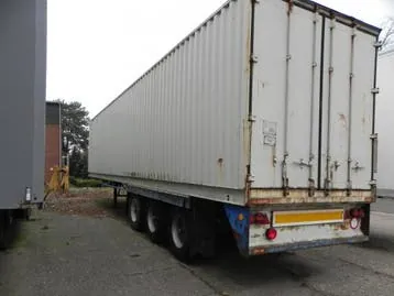Remorques Et Semi-Remorques Remorque À 3 Essieux + Conteneur De Stockage 12 M