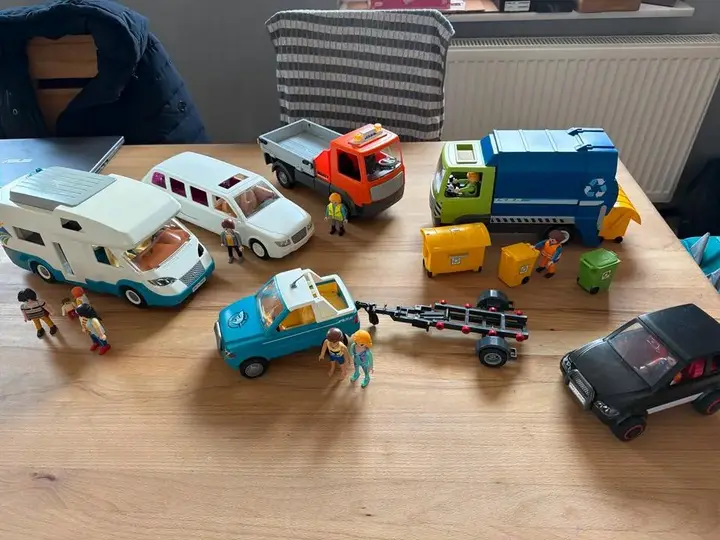 Playmobil Camper Limousine Müllwagen Lkw Autos Konvolut