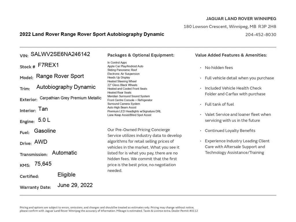 Land Rover Range Rover Sport 2022 photo 2