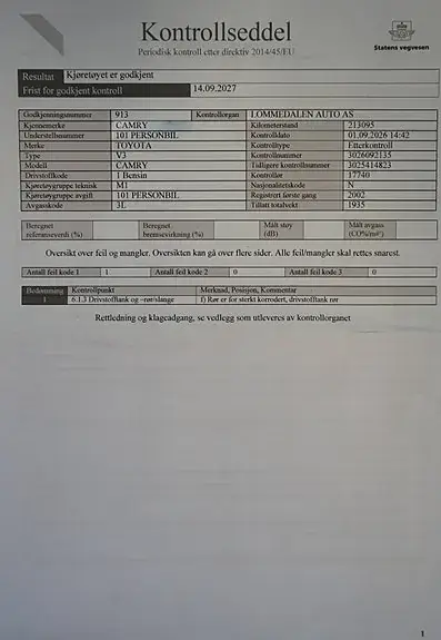 Toyota Camry 2002 photo 4